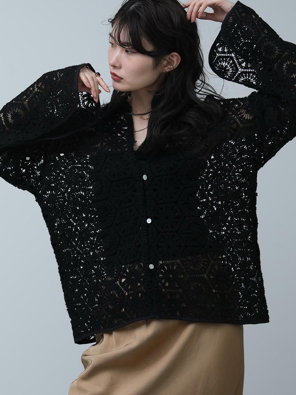 Crochet lace shirt